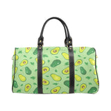 Avocado pattern green background Travel Bag