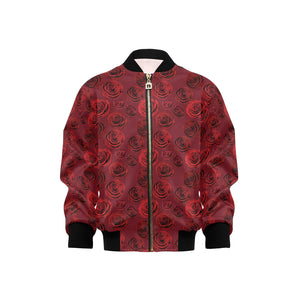 Rose Pattern Print Design 03 Kids' Boys' Girls' Bomber Jacket