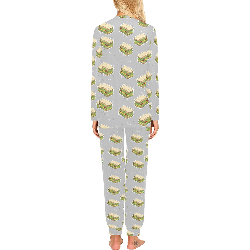 Sandwich Pattern Print Design 05 Women's All Over Print Pajama Set