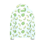 Durian pattern blue background Kids' Boys' Girls' Padded Hooded Jacket