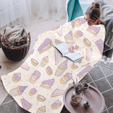 Cakes pies tarts muffins and eclairs purple bluebe Blanket Robe with Sleeves