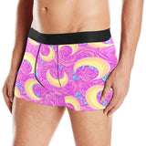 Moon pink rose background Men's All Over Print Boxer Briefs Men's Underwear