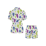 Grape pattern Women's V-Neck Short Pajama Set