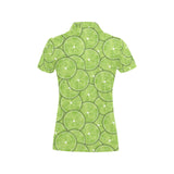 Slices of Lime pattern Women's All Over Print Polo Shirt