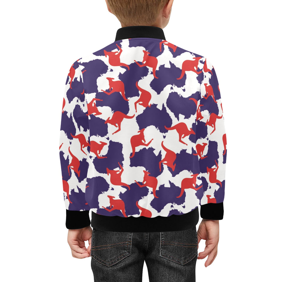 Kangaroo Australian pattern Kids' Boys' Girls' Bomber Jacket