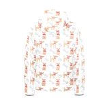 Chihuahua bone paw pattern Kids' Boys' Girls' Padded Hooded Jacket