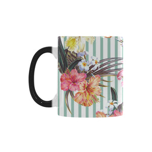Colorful orchid flower pattern Morphing Mug Heat Changing Mug