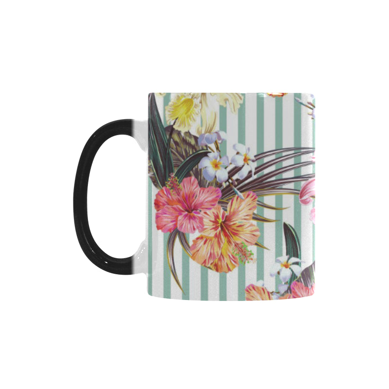 Colorful orchid flower pattern Morphing Mug Heat Changing Mug