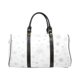 Snowflake pattern white background Travel Bag