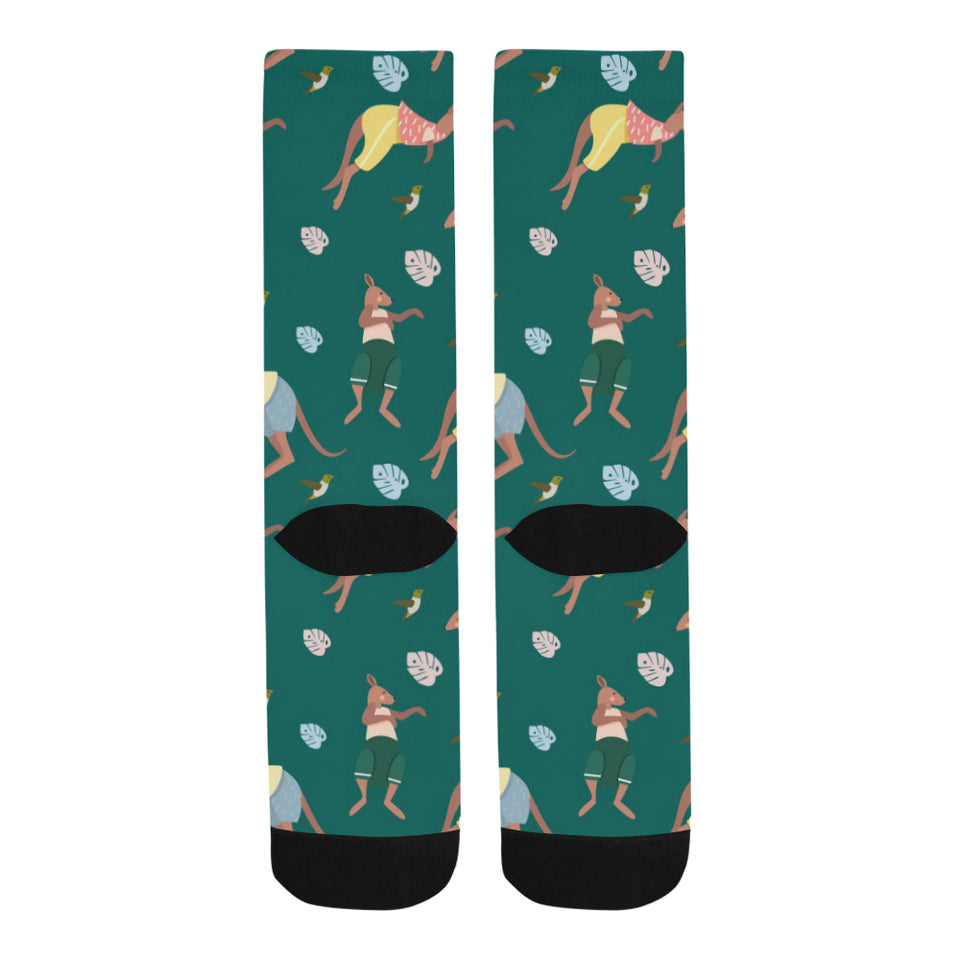 Kangaroo leaves pattern Crew Socks