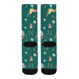 Kangaroo leaves pattern Crew Socks