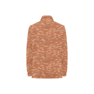 Brick Printed Pattern Print Design 02 Women's Long Sleeve Polo Shirt