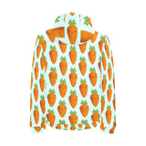 Carrot Pattern Print Design 03 Men's Padded Hooded Jacket