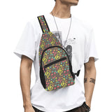 Music Notes Pattern Print Design 05 All Over Print Chest Bag