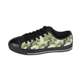 Bonsai pattern Men's Low Top Canvas Shoes Black