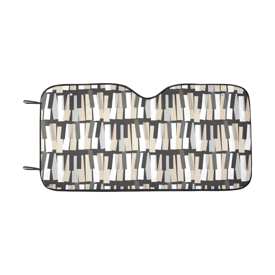 Piano Pattern Print Design 04 Car Sun Shade