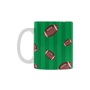 American football ball field background Classical White Mug (Fulfilled In US)