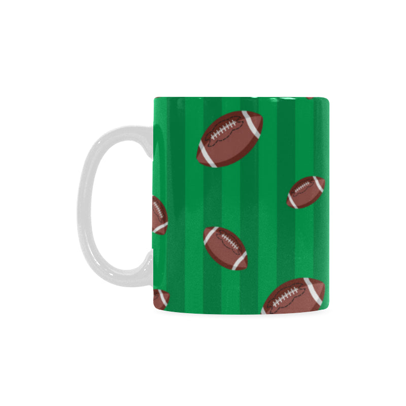 American football ball field background Classical White Mug (Fulfilled In US)