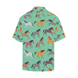 Colorful horses pattern Men's All Over Print Hawaiian Shirt