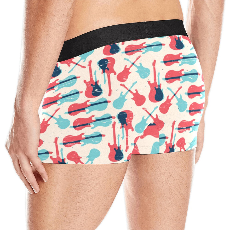 Red Blue guitar pattern Men's All Over Print Boxer Briefs Men's Underwear