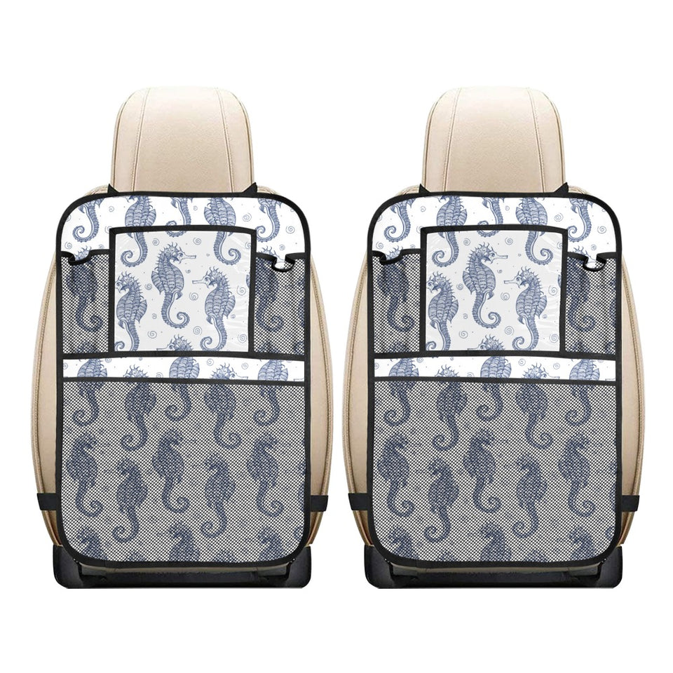 Seahorse pattern background Car Seat Back Organizer
