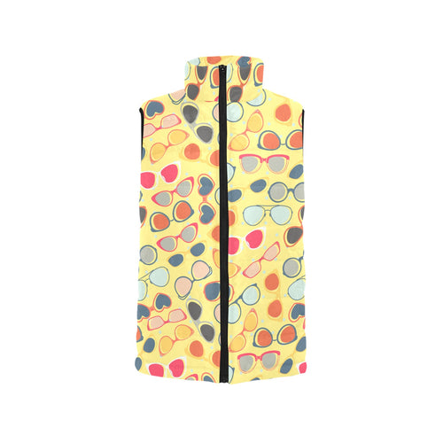 Sun Glasses Pattern Print Design 05 Women's Padded Vest