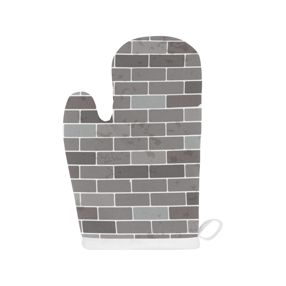 Brick Printed Pattern Print Design 05 Heat Resistant Oven Mitts