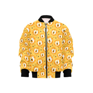 Lion Pattern Print Design 03 Kids' Boys' Girls' Bomber Jacket