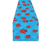 Ladybug Pattern Print Design 02 Table Runner