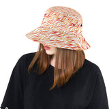 Fire flame watercolor pattern Unisex Bucket Hat