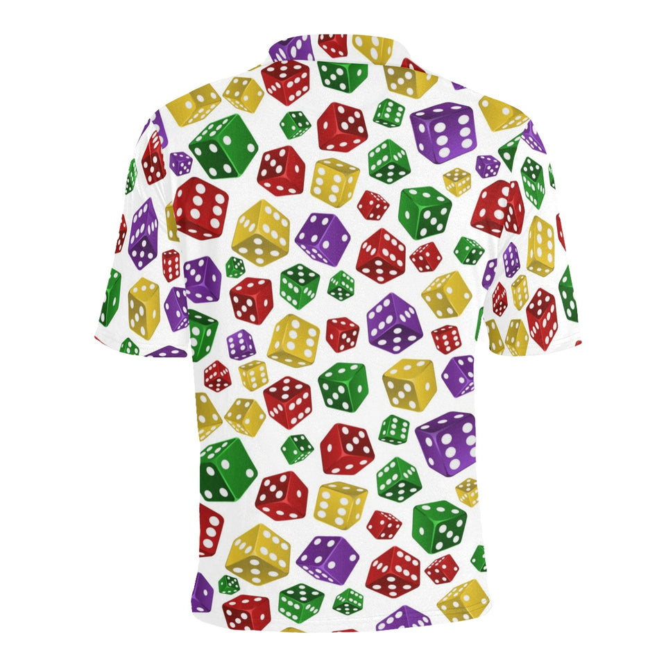 Dice Pattern Print Design 03 Men's All Over Print Polo Shirt