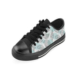 Shell polynesian tribal Men's Low Top Canvas Shoes Black