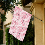 Pink flamingos pattern background House Flag Garden Flag