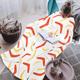 Waterclor boomerang Australian aboriginal ornament Blanket Robe with Sleeves