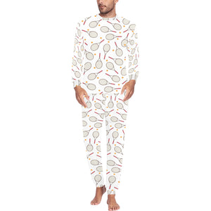 Tennis Pattern Print Design 04 Men's All Over Print Pajama