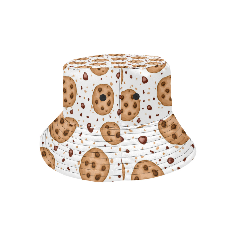 chocolate chip cookie pattern Unisex Bucket Hat