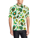 Avocado design pattern Men's All Over Print Polo Shirt