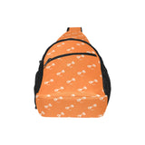 Engine Piston Orange Background Pattern Design 05 All Over Print Chest Bag