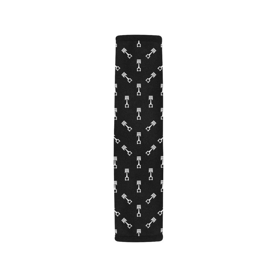 Engine Piston Black Theme Pattern Print Design 03 Car Seat Belt Cover