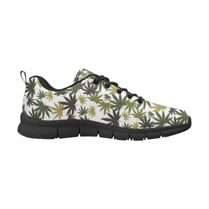 Canabis Marijuana Weed Pattern Print Design 05 Men's Breathable Sneakers ( Model 055)