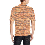 Brick Printed Pattern Print Design 04 Men's All Over Print Polo Shirt