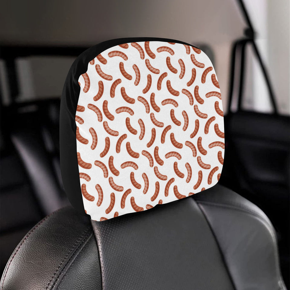 Sausage Pattern Print Design 04 Car Headrest Cover