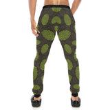 Hop pattern black background Unisex Casual Sweatpants