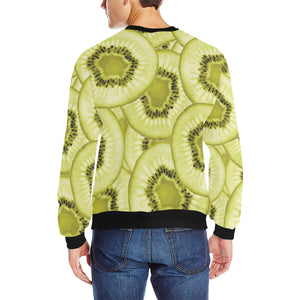 Sliced kiwi pattern Men's Crew Neck Sweatshirt