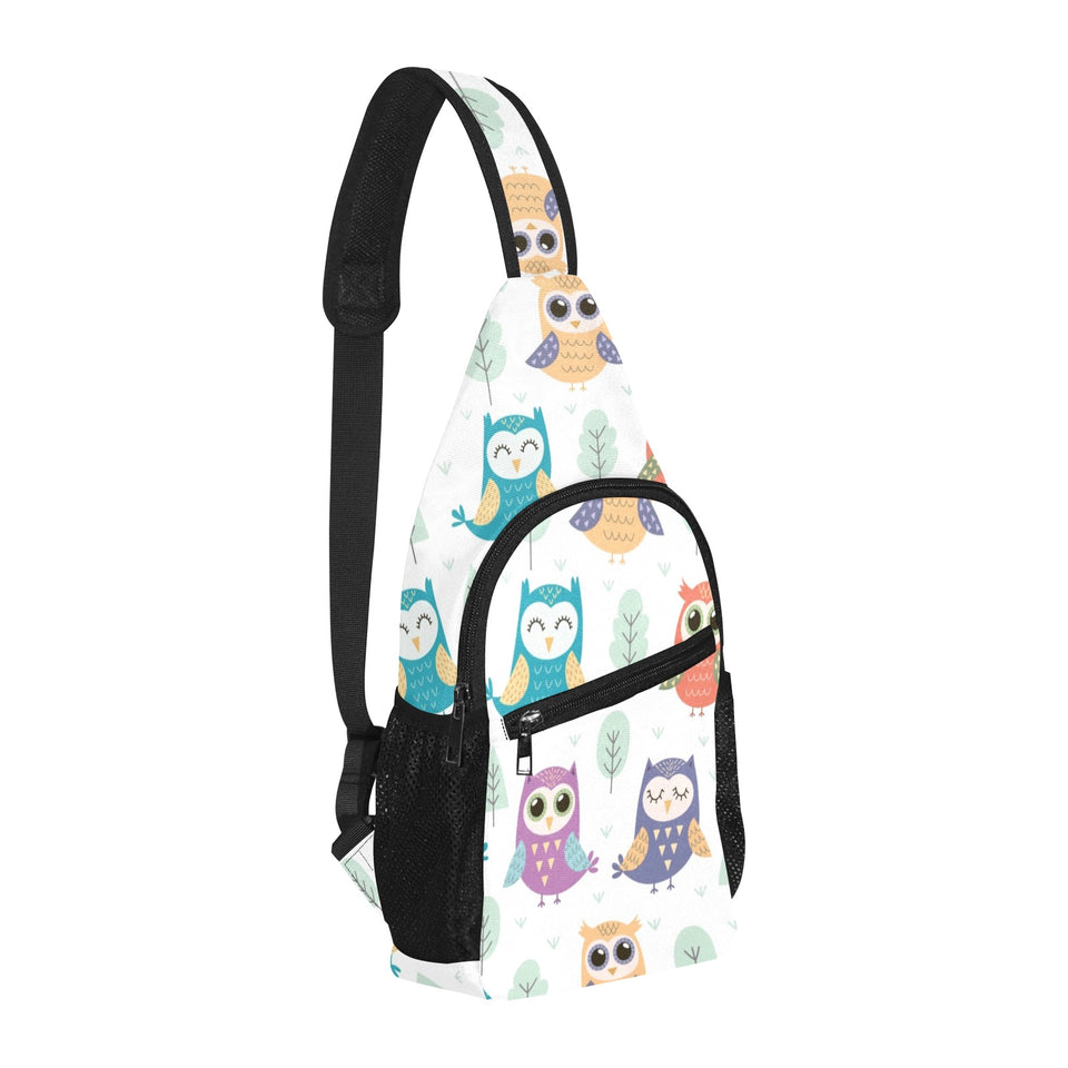 Cute owl pattern All Over Print Chest Bag