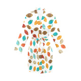 Colorful american football ball pattern Women's Long Sleeve Belted Night Robe