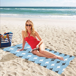 Stingray Pattern Print Design 03 Beach Towel