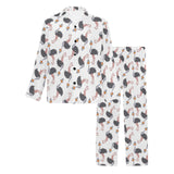 Ostrich Pattern Print Design 02 Men's Long Pajama Set
