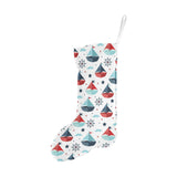 Cute color paper sailboat pattern Christmas Stocking