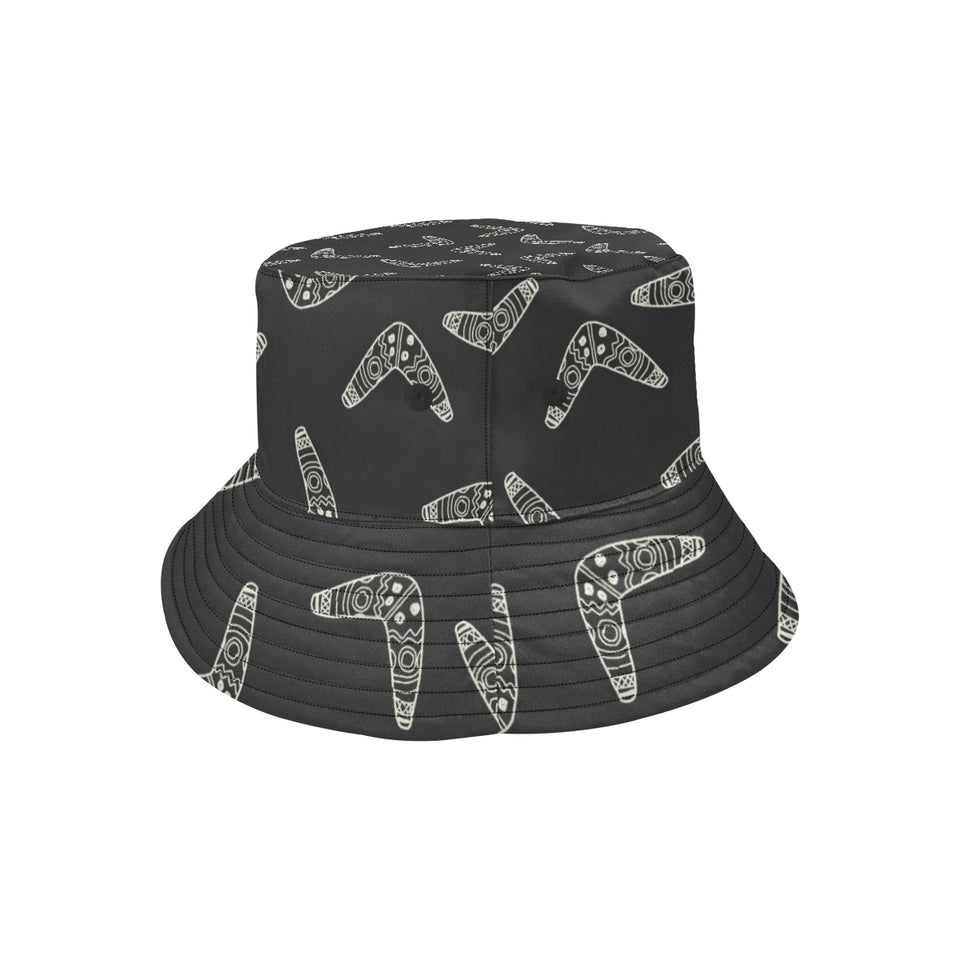 Hand drawn boomerang Australian aboriginal ornamen Unisex Bucket Hat